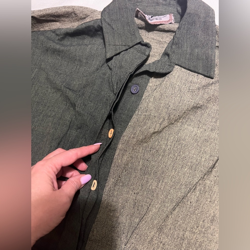 Anthropologie Conditions Apply - Hand Woven 100% Cotton Shirt dress M Exclusive - Picture 5 of 16